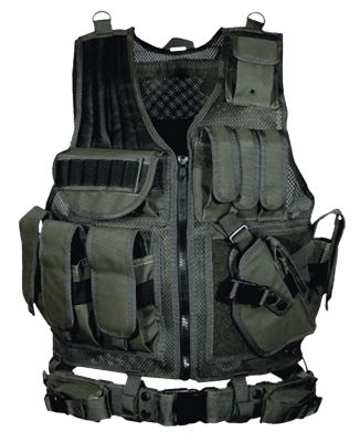 UTG Tactical Vest, OSFA, Black, Polyester