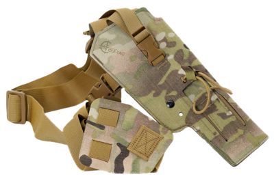 Cole-tac Varmint Wrangler Chest Pistol Holster for 0.22 Suppressor Hosts, Left Hand, MultiCam, VW213