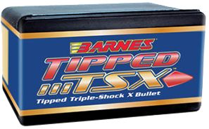 Barnes Bullets Tipped TSX .338 Lapua Magnum 265-Grain LRX Boat Tail Reloading Rifle Bullets, 50 Rounds
