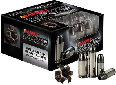 Barnes Bullets TAC-XPD .357 Magnum 125-Grain TAC-XP Handgun Ammunition, 20 Rounds