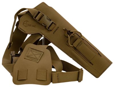 Cole-tac Varmint Wrangler Chest Pistol Holster for 0.22 Suppressor Hosts, Left Hand, Coyote Brown, VW202