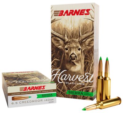 Barnes Bullets Harvest 6.5 Creedmoor 140-Grain Sierra Tipped GameKing Rifle Ammunition, 20 Rounds