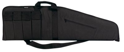 Bulldog 25 in. Rifle Extreme Tactical Water-Resistant Nylon Gun Case with 4 Magazine Pouches, Black
