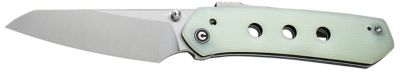 Civivi Knives 3.54 in. Vision FG Folding Knife, Tanto, Stain, Nitro-V Steel Blade, Natural G10 Handle