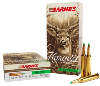 Barnes Bullets Harvest 7mm Remington Mag 150-Grain Sierra Tipped GameKing Rifle Ammunition, 20 Rounds
