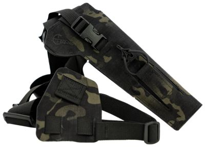 Cole-tac Varmint Wrangler Chest Pistol Holster for 0.22 Suppressor Hosts, Left Hand, MultiCam Black, VW205