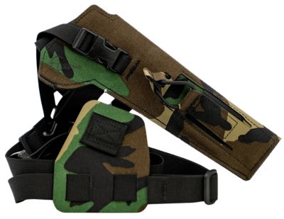 Cole-tac Varmint Wrangler Chest Pistol Holster for 0.22 Suppressor Hosts, Left Hand, M81 Woodland, VW206