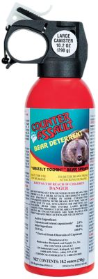 Counter Assault Capsaicin Bear Spray Pack, 32 ft./7 Seconds Range (8.10 oz.), 40 ft-8 Seconds (10.20 oz.), Includes 2 Holsters