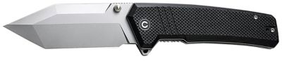 Civivi Knives 3.98 in. Bhaltair Folding Knife, Tanto, Stonewashed, 14C28N Steel Blade, Black Textured G10 Handle