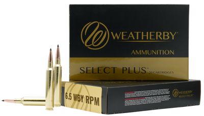 Weatherby Select Plus 6.5 WBY RPM 127-Grain Barnes LRX Lead Free Rifle Ammunition, 20 Rounds