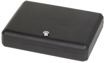 Bulldog 1-Handgun Key Entry Large Steel Personal Vault, 11 in. x 8.5 in. x 2.25 in., Black