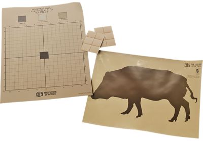 ATN Boar Thermal Paper Shooting Target Kit, 30 in. x 24 in., Brown, 12 Plasters/2 Targets