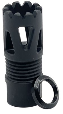 LBE Unlimited Tri-Ports Flash Hider for AR-15, 223 Rem/5.56 NATO, 1/2 in. x 28 Thread, Black