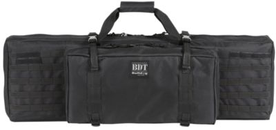 Bulldog 36 in. Rifle BDT Tactical Nylon Gun Case with Deluxe Straps and 3 Pockets, Black