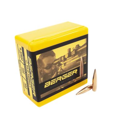 Berger Bullets VLD Target Long-Range 6.5 Creedmoor 130-Grain Secant Very Low Drag Reloading Rifle Bullets, 100 Rounds
