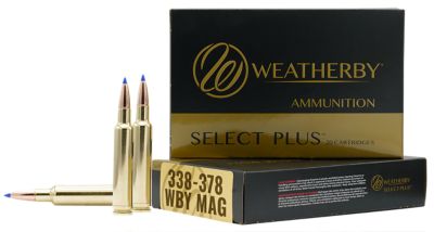 Weatherby Select Plus .338-378 Weatherby Mag 225-Grain Barnes Tipped TSX Lead Free Rifle Ammunition, 20 Rounds