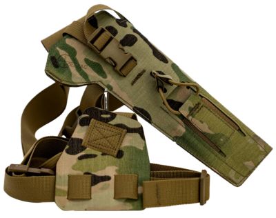 Cole-tac Varmint Wrangler Chest Pistol Holster for 0.22 Suppressor Hosts, Right Hand, MultiCam, VW103