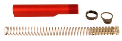 LBE Unlimited Buffer Tube Kit for AR-15, Mil-Spec, 6 Position, Red