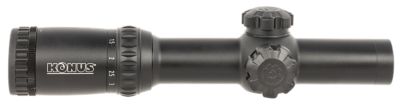 Konus 1-6x 24mm KonusPro M-30 Rifle Scope, Dual Illumination Engraved Circle Dot Reticle, Matte Black