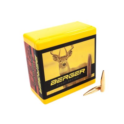 Berger Bullets VLD Hunting Match Grade 6.5 Creedmoor 130-Grain Secant Very Low Drag Reloading Rifle Bullets, 100 Rounds