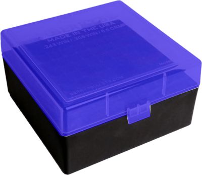Berry's Polypropylene Ammo Box, Holds 100 Rounds, Blue/Black