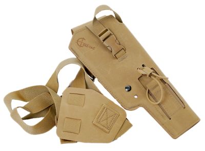 Cole-tac Varmint Wrangler Chest Pistol Holster for 0.22 Suppressor Hosts, Left Hand, Coyote Brown, VW212