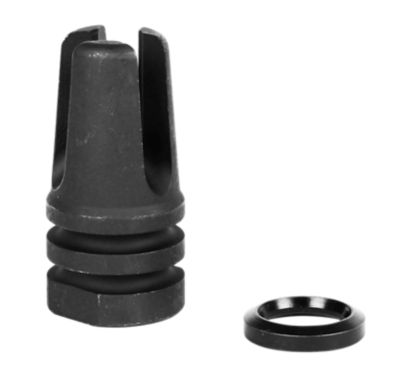 LBE Unlimited Three Prong Flash Hider for AR-15, 5.56x45mm NATO, 1/2 in. x 28 Thread, Black, 1215 Steel