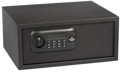 Bulldog Standard Keypad/Key Entry Powder-Coat Steel Digital Laptop Vault, 17 in. x 14.5 in. x 7.7 in., Black