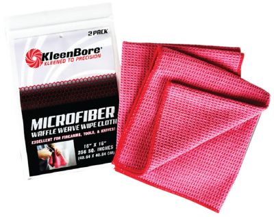 KleenBore Microfiber Waffle Weave Wipe Cloths, 16 in. x 16 in. 2 pc.