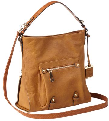 Bulldog Hobo Purse with Holster for Most Small Pistols & Revolvers, Right Hand, Brown, Leather