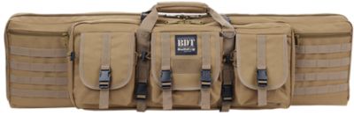 Bulldog 36 in. Rifle BDT Tactical Nylon Gun Case with Deluxe Straps and 3 Pockets, Tan