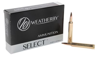 Weatherby Select .224 Weatherby Mag 100-Grain Hornady Interlock Rifle Ammunition, 20 Rounds