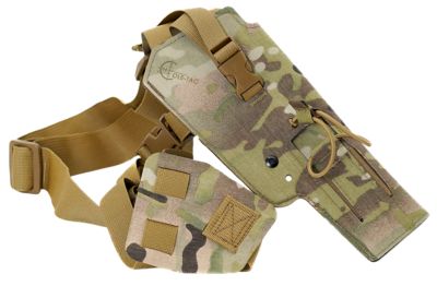 Cole-tac Varmint Wrangler Chest Pistol Holster for 0.22 Suppressor Hosts, Right Hand, MultiCam, VW113
