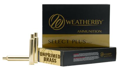 Weatherby 7mm PRC Unprimed Brass Rifle Cases, 50 Rounds