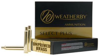 Weatherby 6.5-300 Weatherby Mag Unprimed Brass Rifle Cases, 20 Rounds
