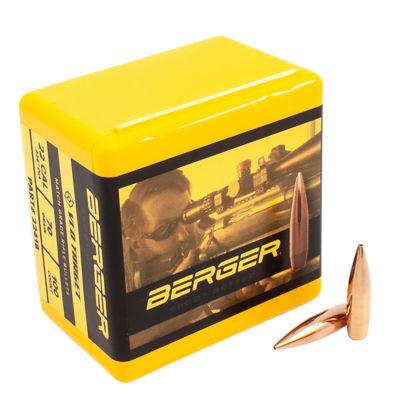Berger Bullets VLD Target Long-Range .22 Caliber 70-Grain Secant Very Low Drag Reloading Rifle Bullets, 100 Rounds