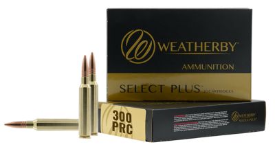 Weatherby Select Plus .300 PRC 180-Grain Swift Scirocco Rifle Ammunition, 20 Rounds