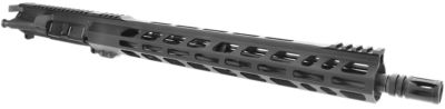 TacFire Rifle Upper Assembly for AR-Platform, 5.56x45mm NATO, 16 in. Black Nitride Barrel, Black Anodized, 7075-T6 Aluminum