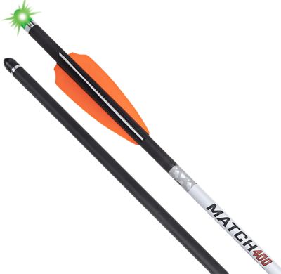 TenPoint 20 in. Match 400 Alpha-Blaze Carbon Arrows, 004 Straightness, Green, 3-Pack