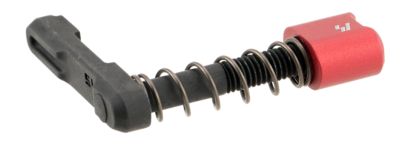 Strike Industries Magazine Catch for AR-Platform, Black/Red, Black Steel with Red 6061-T6 Aluminum Release Button
