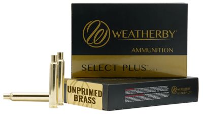Weatherby .338-378 Weatherby Mag Unprimed Brass Rifle Cases, 20 Rounds