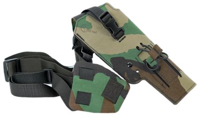 Cole-tac Varmint Wrangler Chest Pistol Holster for 0.22 Suppressor Hosts, Left Hand, M81 Woodland, VW216