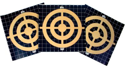 Pro-Shot Hanging Paper Shooting Targets, 12 in. x12 in., Black/Orange, 3-Pack