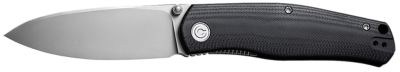 Civivi Knives 3.35 in. Sokoke EDC Folding Knife, Drop Point, Bead Blasted 14C28N Steel Blade, Black G10 Handle