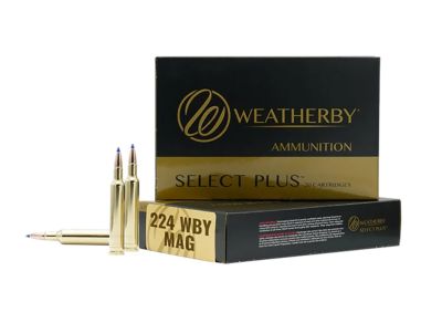 Weatherby .224 Weatherby Mag 37-Grain Hammer Custom Rifle Ammunition, 20 Rounds