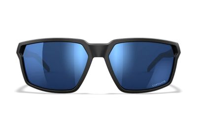 Wiley X Adult WX Sierra Polycarbonate Shooting Glasses, M/L, Blue Mirror/Matte Black
