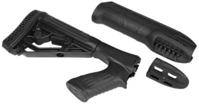 Adaptive Tactical EX Performance Stock & Forend for 12 Gauge Remington 870, Black, Synthetic