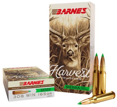 Barnes Bullets Harvest .308 Win 165-Grain Sierra Tipped GameKing Rifle Ammunition, 20 Rounds