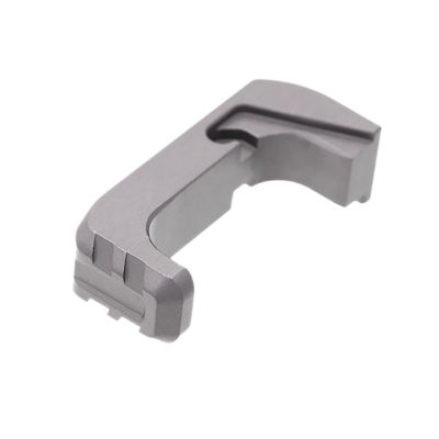 Tyrant CNC Extended Magazine Release for Glock 43x/48, 9mm, Grey, Aluminum