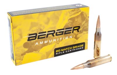 Berger Bullets Tactical .260 Remington 130-Grain Hybrid Open Tip Match Rifle Ammunition, 20 Rounds